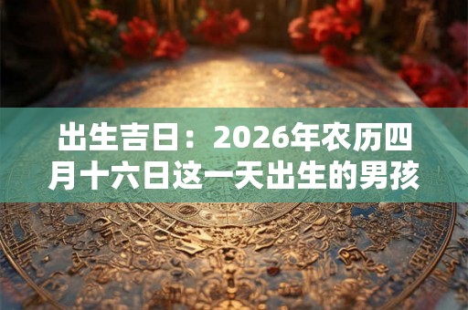 出生吉日：2026年农历四月十六日这一天出生的男孩好不好