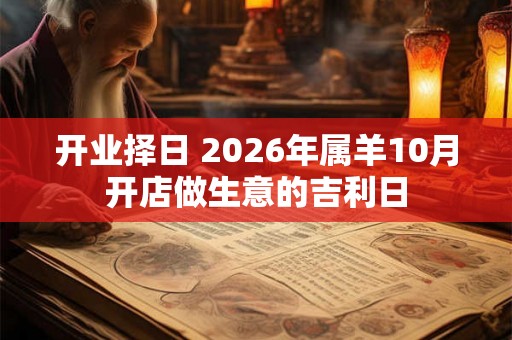 开业择日 2026年属羊10月开店做生意的吉利日