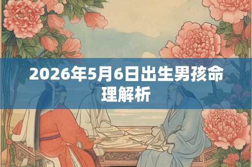 2026年5月6日出生男孩命理解析