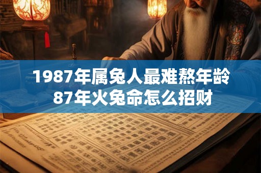 1987年属兔人最难熬年龄 87年火兔命怎么招财