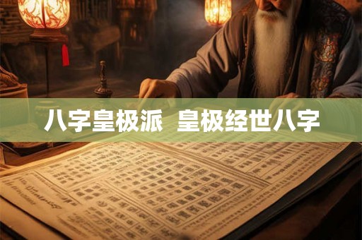 八字皇极派  皇极经世八字