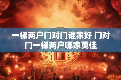 一梯两户门对门谁家好 门对门一梯两户哪家更佳 一梯两户门对门谁家好 门对门一梯两户哪家更佳