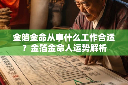 金箔金命从事什么工作合适?金箔金命人运势解析 金箔金命从事什么工作合适?金箔金命人运势解析