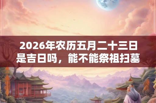 2026年农历五月二十三日是吉日吗，能不能祭祖扫墓？