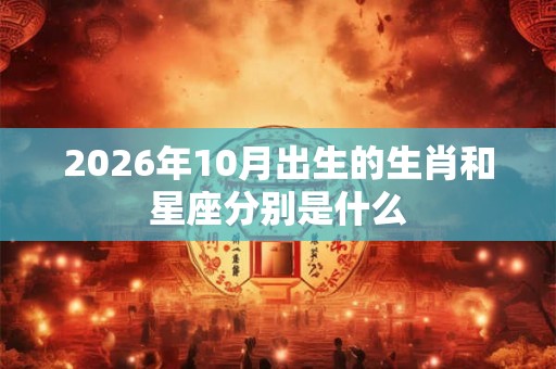 2026年10月出生的生肖和星座分别是什么