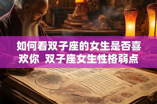 如何看双子座的女生是否喜欢你  双子座女生性格弱点