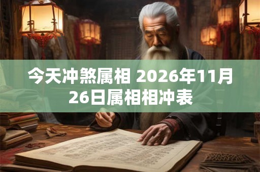 今天冲煞属相 2026年11月26日属相相冲表