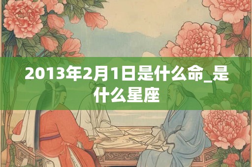 2013年2月1日是什么命_是什么星座