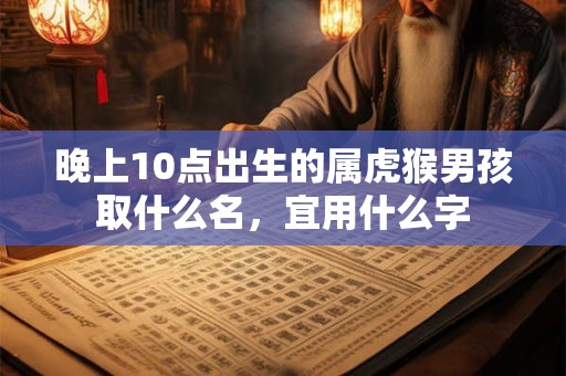 晚上10点出生的属虎猴男孩取什么名，宜用什么字