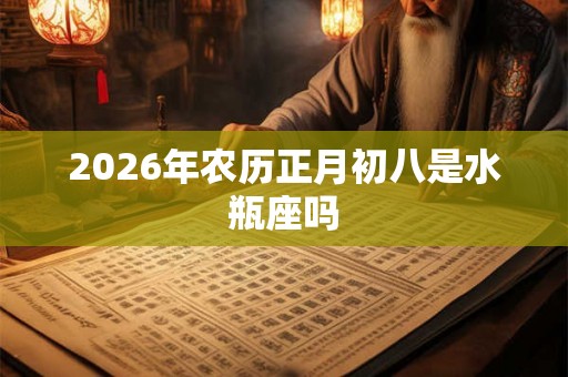 2026年农历正月初八是水瓶座吗 2026年农历正月初八是水瓶座吗
