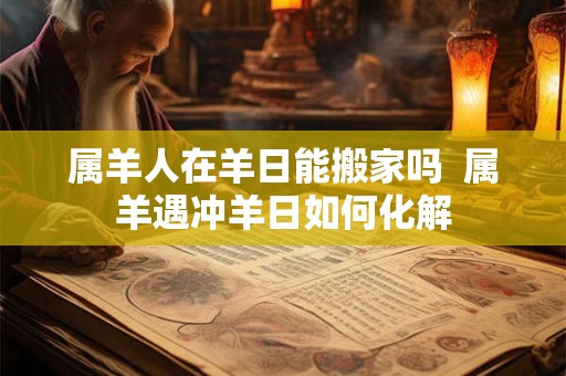 属羊人在羊日能搬家吗 属羊遇冲羊日如何化解 属羊人在羊日能搬家吗 属羊遇冲羊日如何化解