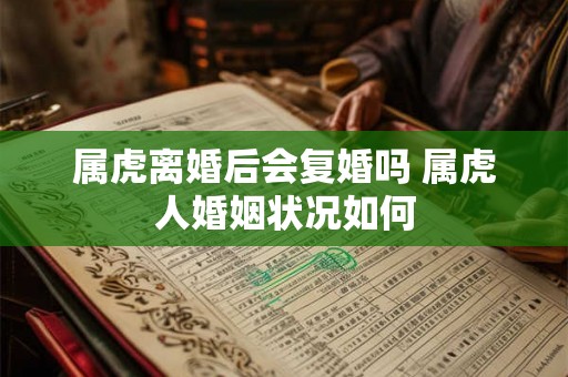 属虎离婚后会复婚吗 属虎人婚姻状况如何 属虎离婚后会复婚吗 属虎人婚姻状况如何