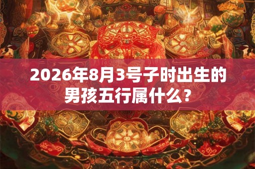 2026年8月3号子时出生的男孩五行属什么？