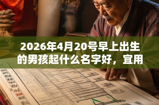 2026年4月20号早上出生的男孩起什么名字好，宜用哪些名字呢？