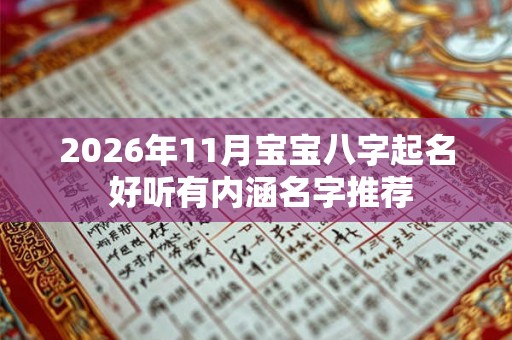 2026年11月宝宝八字起名 好听有内涵名字推荐