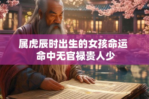 属虎辰时出生的女孩命运 命中无官禄贵人少 属虎辰时出生的女孩命运 命中无官禄贵人少
