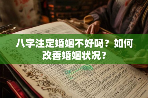 八字注定婚姻不好吗？如何改善婚姻状况？