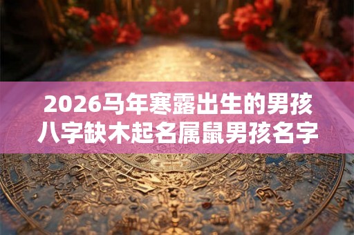 2026马年寒露出生的男孩八字缺木起名属鼠男孩名字