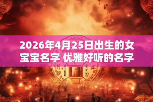 2026年4月25日出生的女宝宝名字 优雅好听的名字