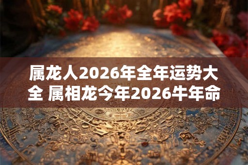 属龙人2026年全年运势大全 属相龙今年2026牛年命运怎么样