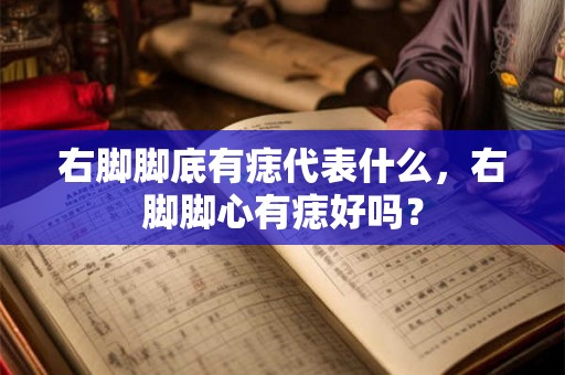 右脚脚底有痣代表什么，右脚脚心有痣好吗？