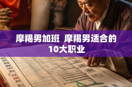 摩羯男加班  摩羯男适合的10大职业