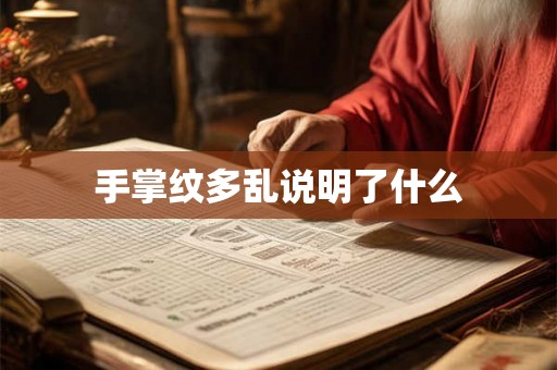 手掌纹多乱说明了什么