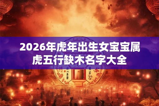 2026年虎年出生女宝宝属虎五行缺木名字大全