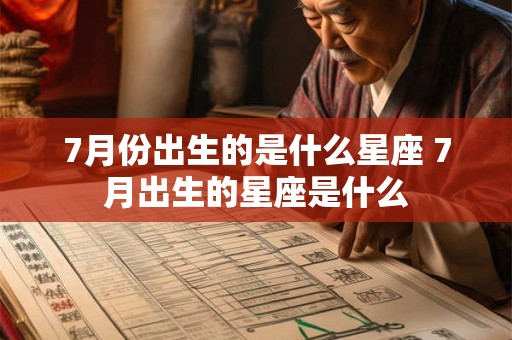 7月份出生的是什么星座 7月出生的星座是什么
