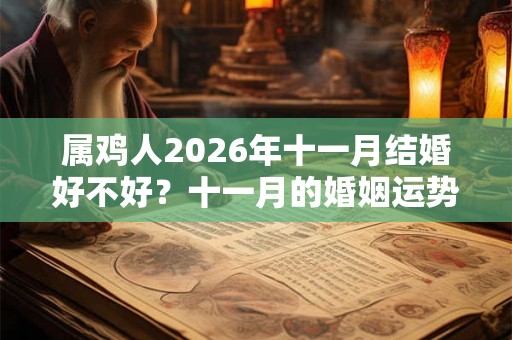 属鸡人2026年十一月结婚好不好？十一月的婚姻运势如何？
