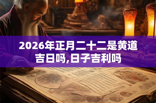 2026年正月二十二是黄道吉日吗,日子吉利吗