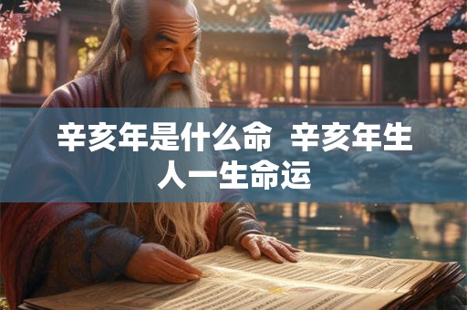 辛亥年是什么命 辛亥年生人一生命运 辛亥年是什么命 辛亥年生人一生命运