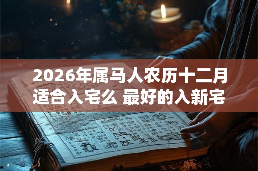 2026年属马人农历十二月适合入宅么 最好的入新宅吉日 2026年属马人农历十二月适合入宅么 最好的入新宅吉日