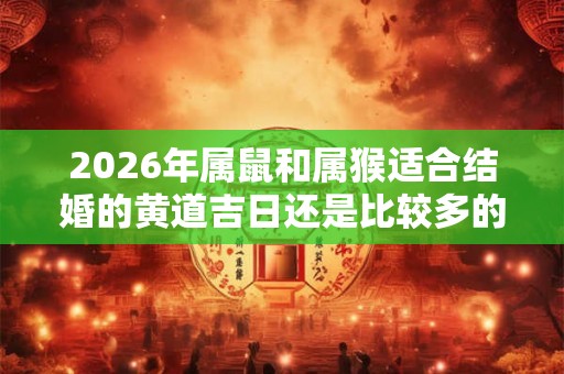 2026年属鼠和属猴适合结婚的黄道吉日还是比较多的 2026年属鼠和属猴适合结婚的黄道吉日还是比较多的