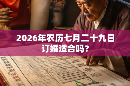2026年农历七月二十九日订婚适合吗？