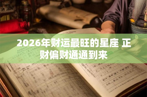 2026年财运最旺的星座 正财偏财通通到来