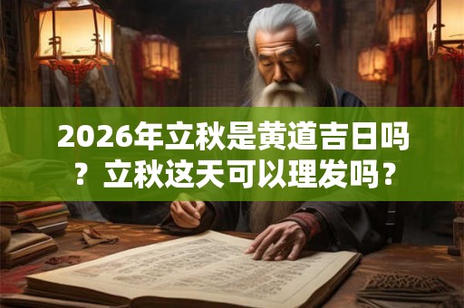 2026年立秋是黄道吉日吗？立秋这天可以理发吗？