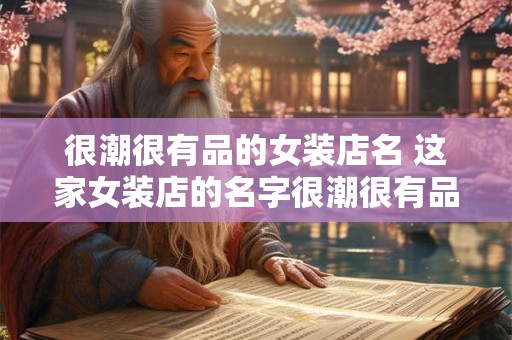 很潮很有品的女装店名 这家女装店的名字很潮很有品吗