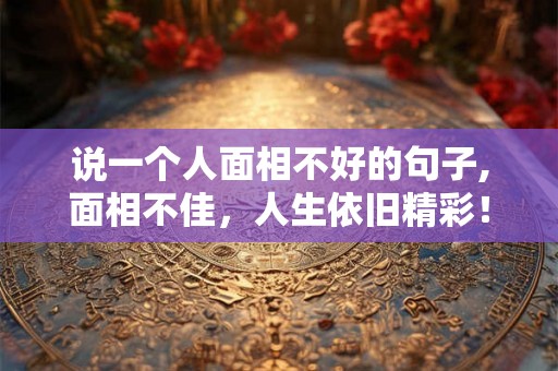 说一个人面相不好的句子,面相不佳，人生依旧精彩！