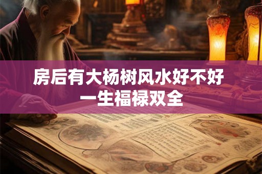 房后有大杨树风水好不好 一生福禄双全