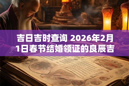 吉日吉时查询 2026年2月1日春节结婚领证的良辰吉时