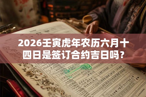 2026壬寅虎年农历六月十四日是签订合约吉日吗？