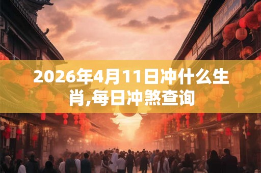 2026年4月11日冲什么生肖,每日冲煞查询