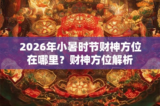 2026年小暑时节财神方位在哪里？财神方位解析