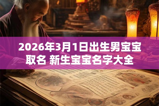 2026年3月1日出生男宝宝取名 新生宝宝名字大全