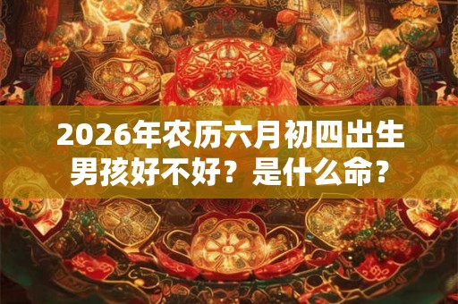 2026年农历六月初四出生男孩好不好？是什么命？