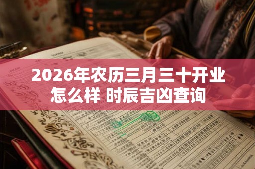 2026年农历三月三十开业怎么样 时辰吉凶查询 2026年农历三月三十开业怎么样 时辰吉凶查询
