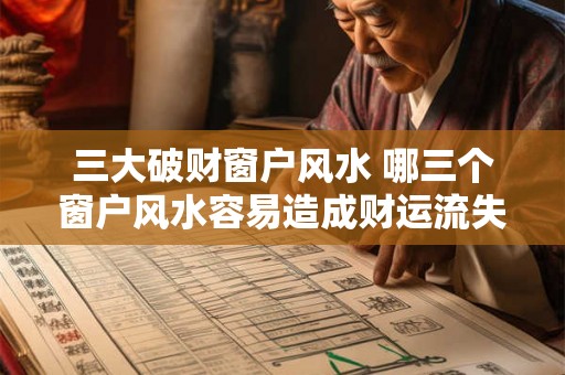 三大破财窗户风水 哪三个窗户风水容易造成财运流失