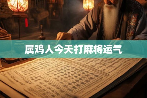 属鸡人今天打麻将运气