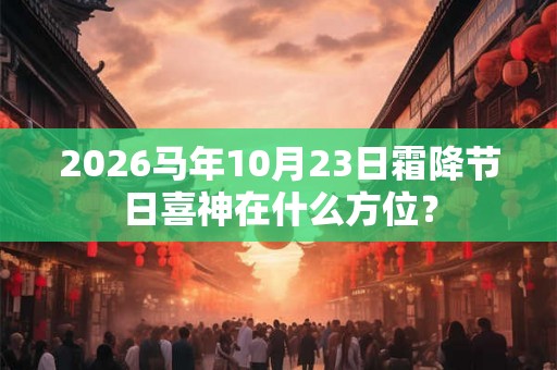 2026马年10月23日霜降节日喜神在什么方位？